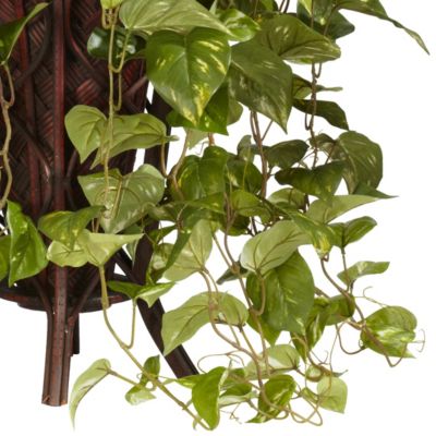 Vining Mixed Greens with Decorative Stand Silk Plant