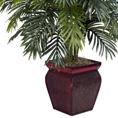 Areca Silk Plant with Decorative Planter 