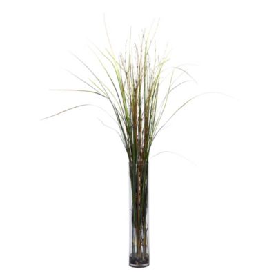 Grass and Bamboo with Cylinder Silk Plant