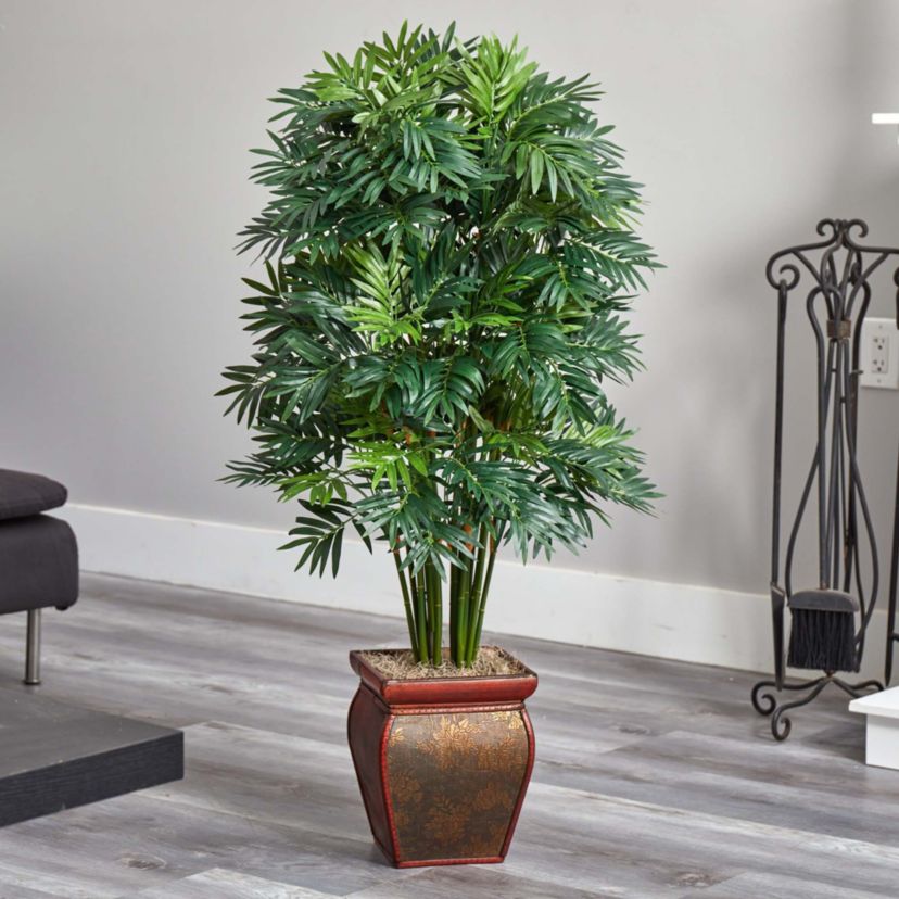 Mini Bamboo Palm with Decorative Vase
