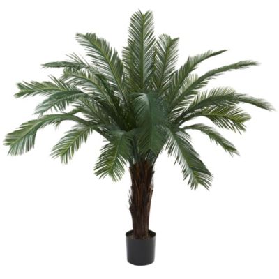 Nearly Natural 5' UV Resistant Cycas Tree - Indoor/Outdoor, Green
