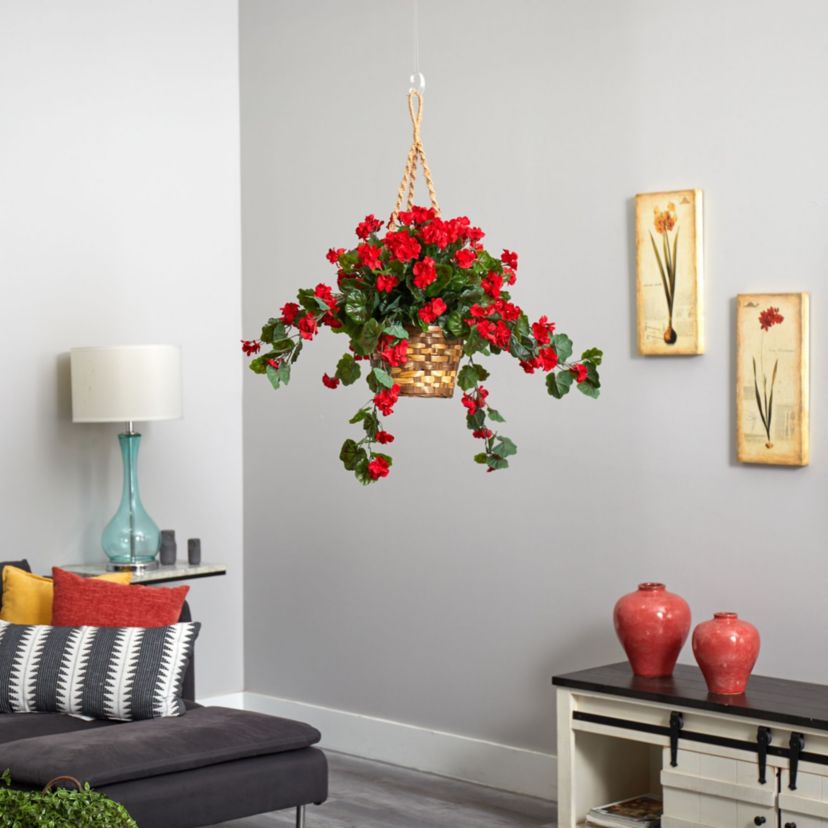Geranium Hanging Basket UV Resistant (Indoor/Outdoor)