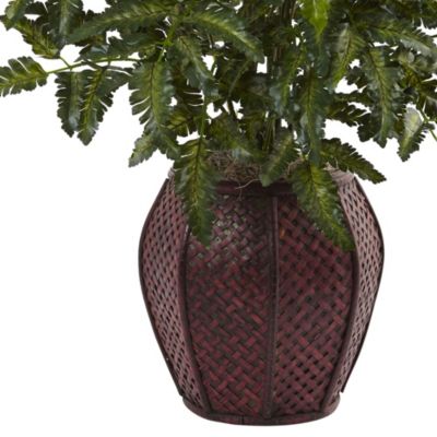 33-Inch Bracken Fern with Decorative Planter