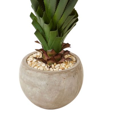 Spiked Agave Artificial Plant in Sand Colored Bowl (Indoor/Outdoor)