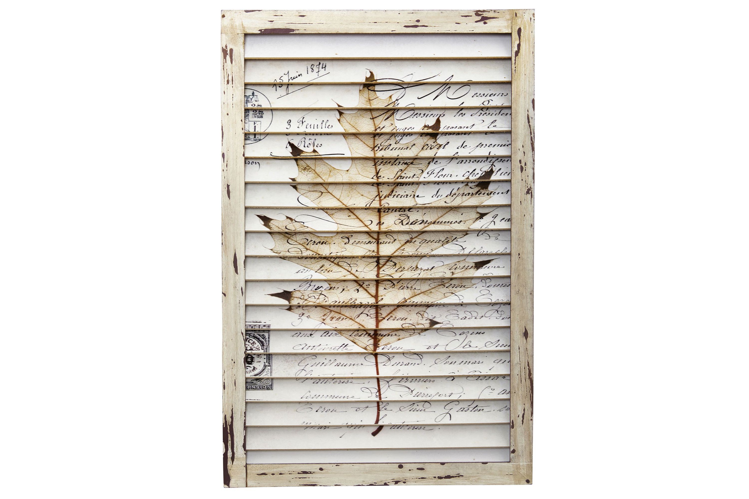 Maple Leaf Window Shutter Wall Décor