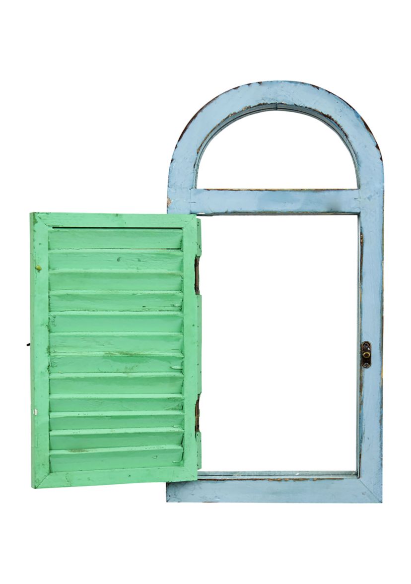 Vintage Window Shutter and Mirror Wall Décor