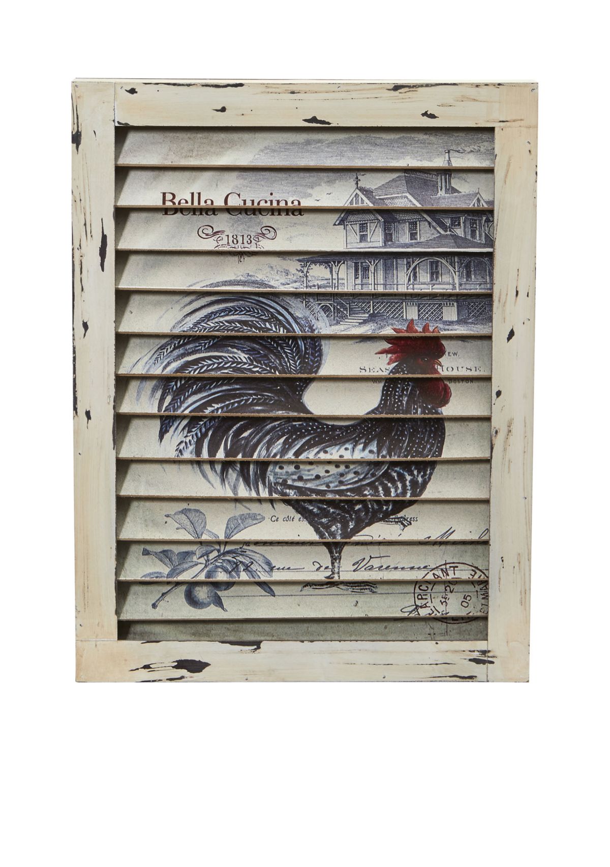 Rooster Window Shutter Wall Decor