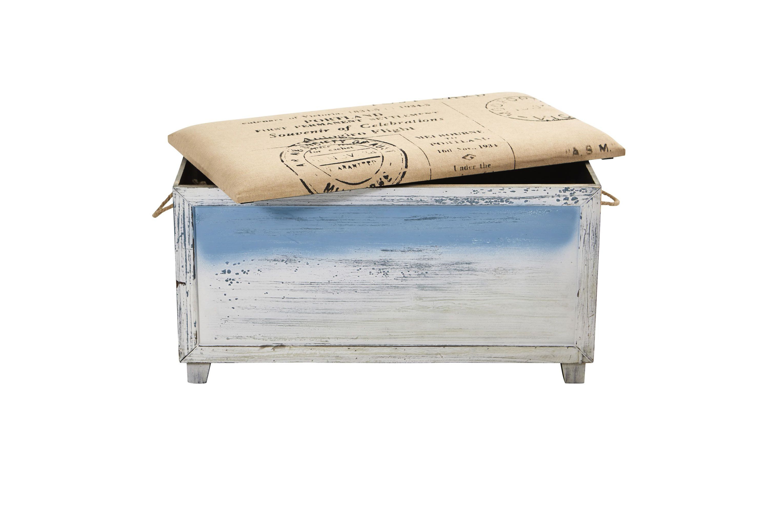 Ocean Breeze Storage Boxes, Bench and Seating Set (Set of 3)