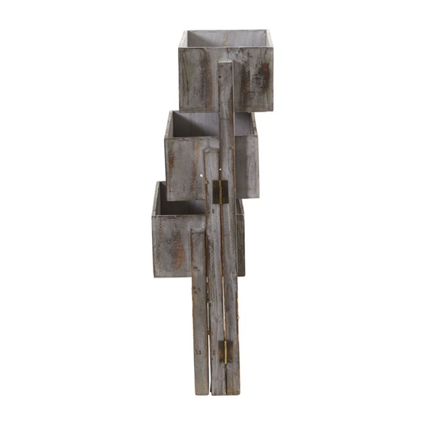3.5-Foot Gray Washed Expandable Decorative Planter