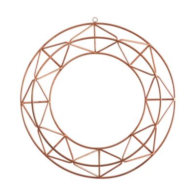 16-Inch Geometric Copper Wall Decor