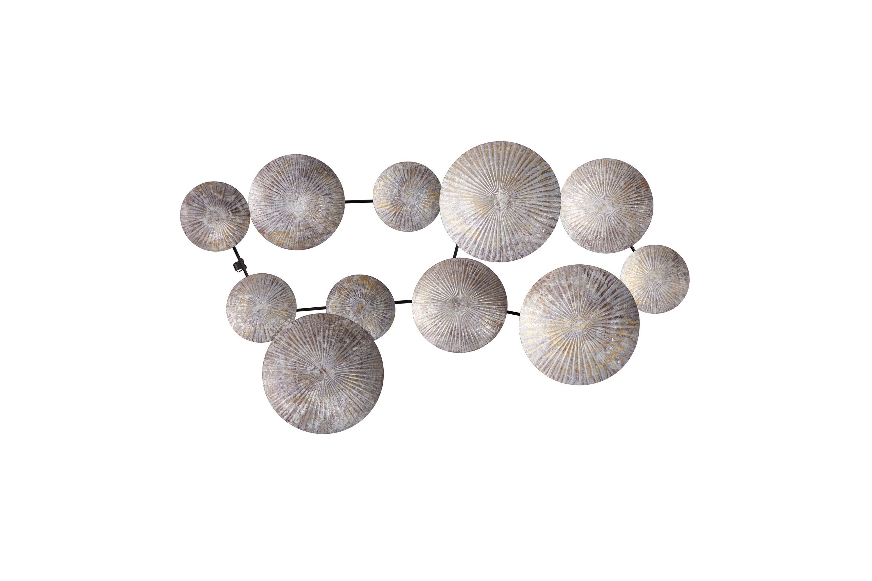 3-Foot x 2-Foot Galvanized Textured Plates Antique Wall Art