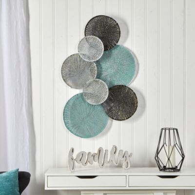 2.5-Foot x 1-Foot Layered Metal Wall Art Decor