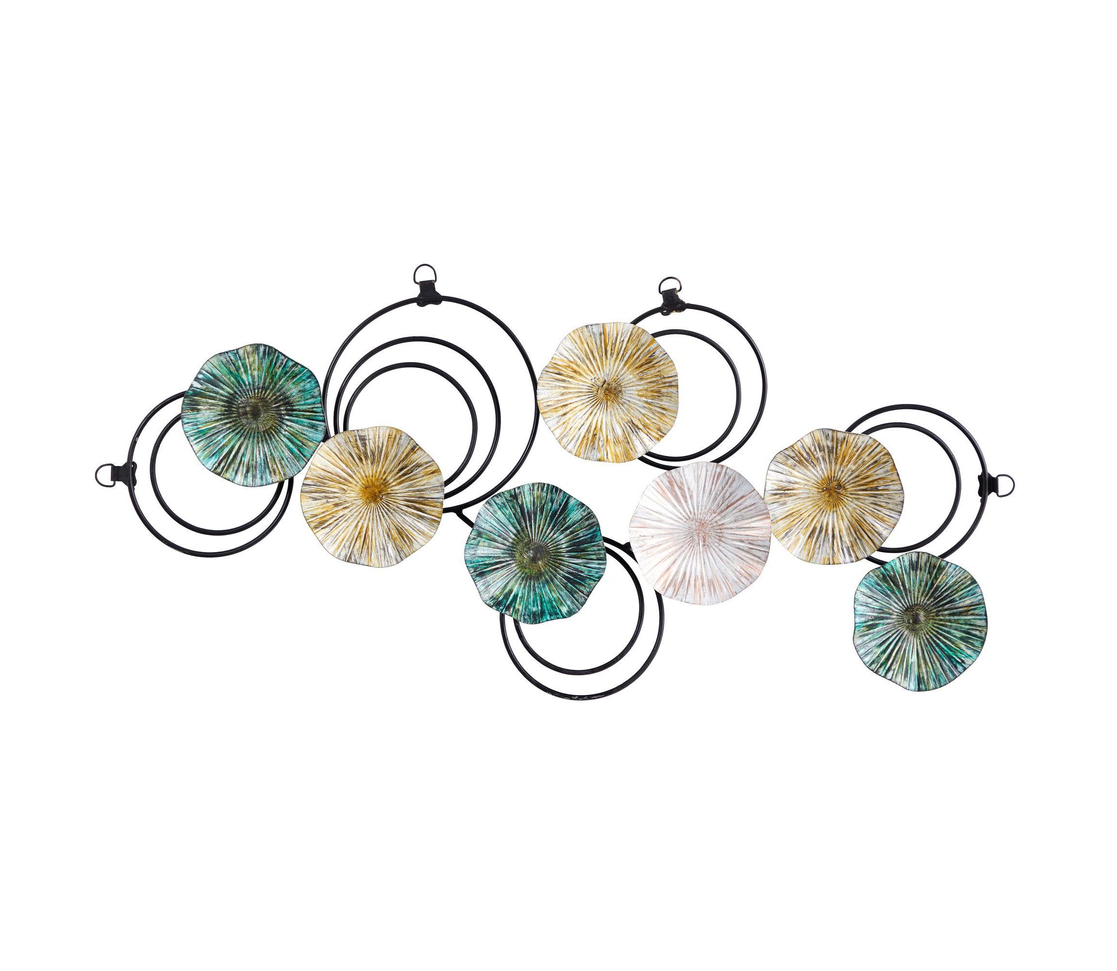 2.5-Foot x 1.5-Foot Scallop Design Metal Wall Art Decor