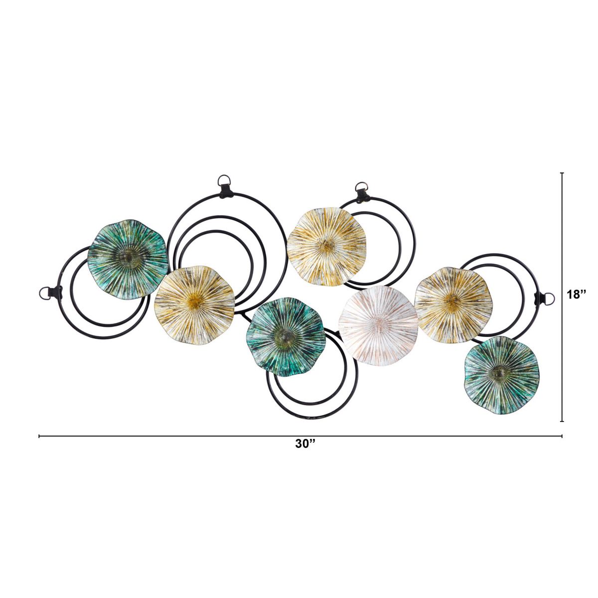 2.5-Foot x 1.5-Foot Scallop Design Metal Wall Art Decor