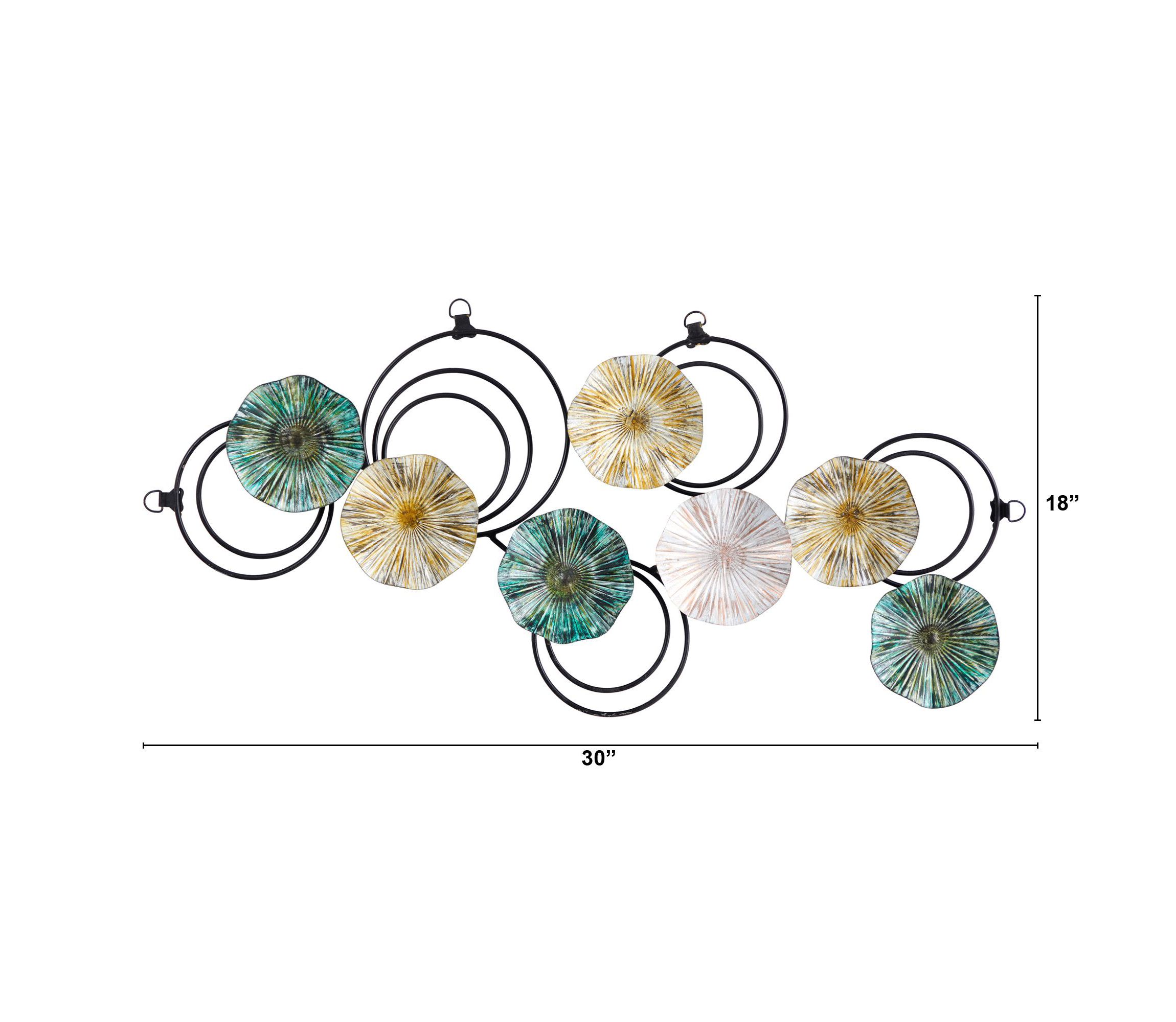 2.5-Foot x 1.5-Foot Scallop Design Metal Wall Art Decor