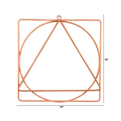 10-Inch Metal Geometric Circlet Wall Art Décor (Set of 3)