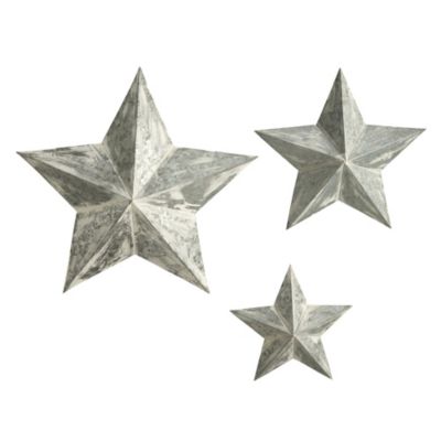 16-Inch, 22-Inch and 28-Inch Farmhouse Stars Wall Decoration (Set of 3)