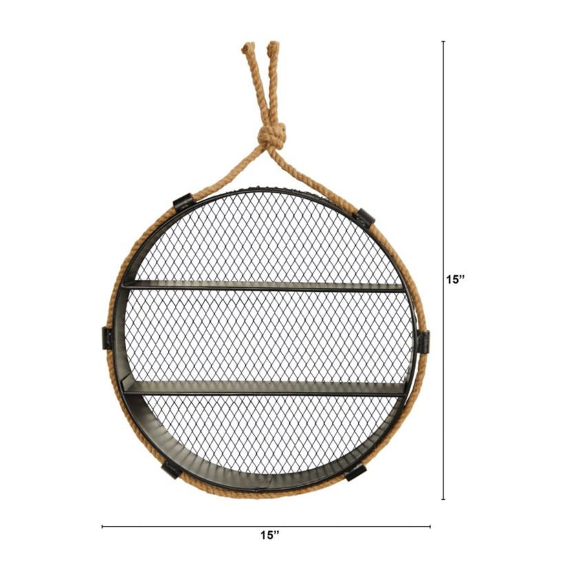 15-Inch Round Wall Shelf