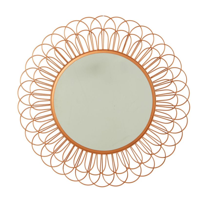 34-Inch Scalloped Mirror Wall Decor