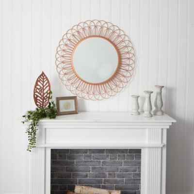 34-Inch Scalloped Mirror Wall Decor