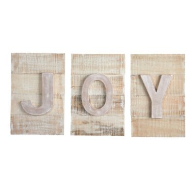 15-Inch Rustic JOY Wall Art