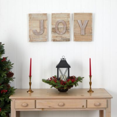 15-Inch Rustic JOY Wall Art