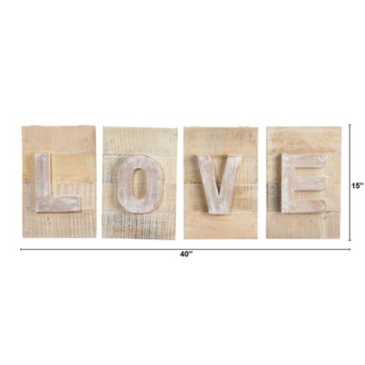 40-Inch Rustic Farmhouse LOVE Wall Art Decor