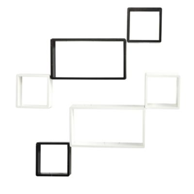 Nearly Natural 15-Inch Modern Wall Art Décor Floating Shelves (Set of 6)