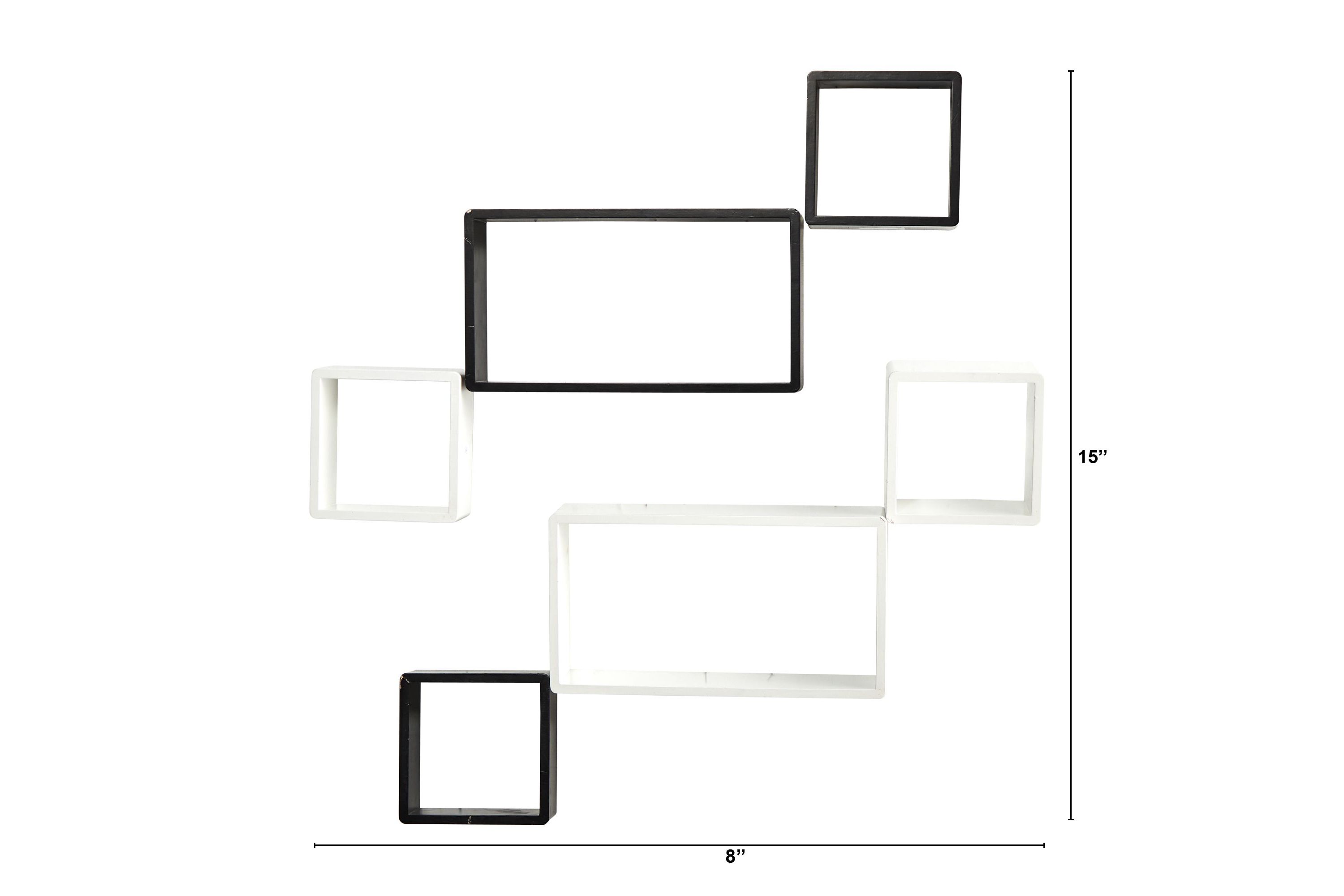 15-Inch Modern Wall Art Décor Floating Shelves (Set of 6)