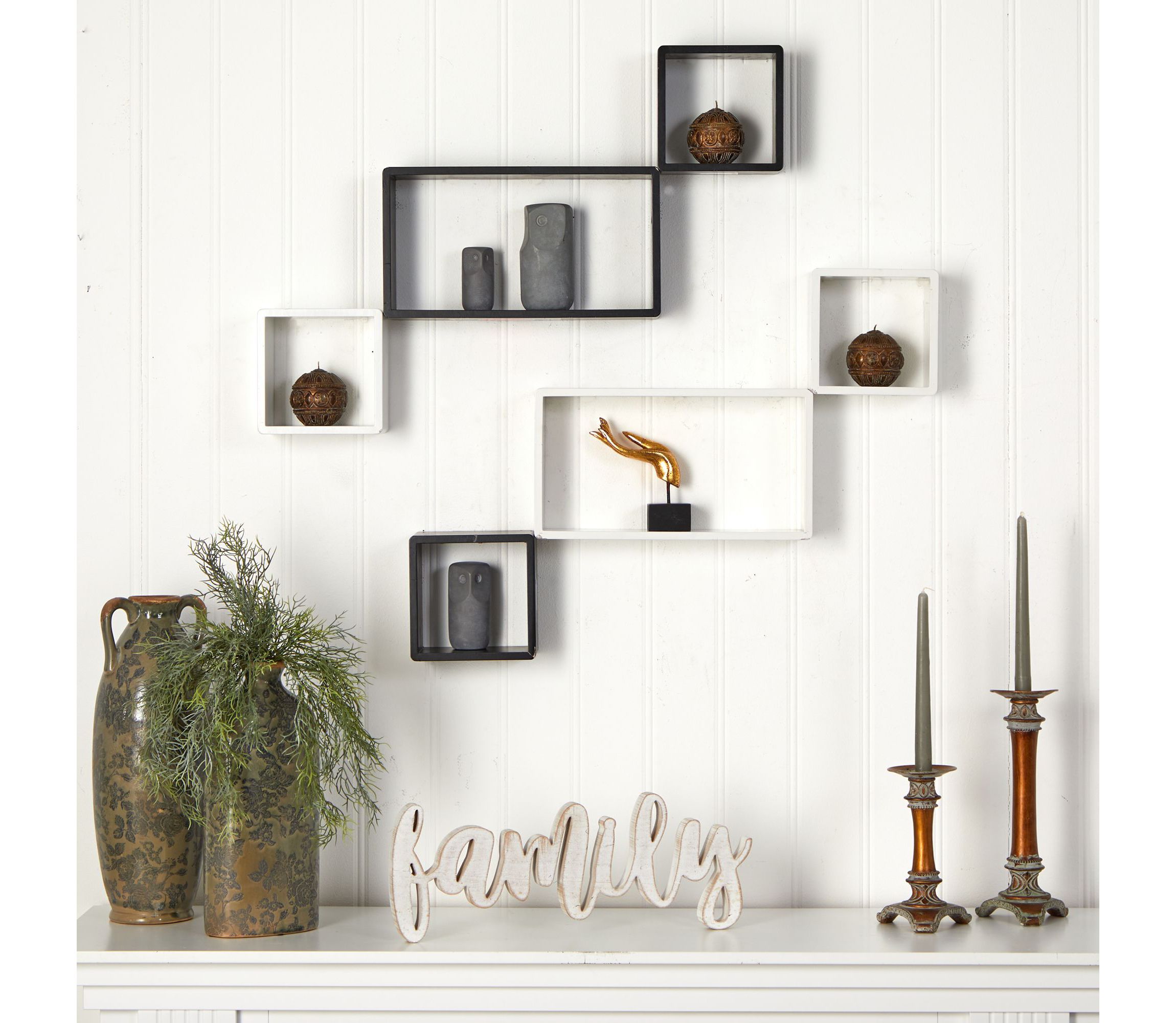 15-Inch Modern Wall Art Décor Floating Shelves (Set of 6)
