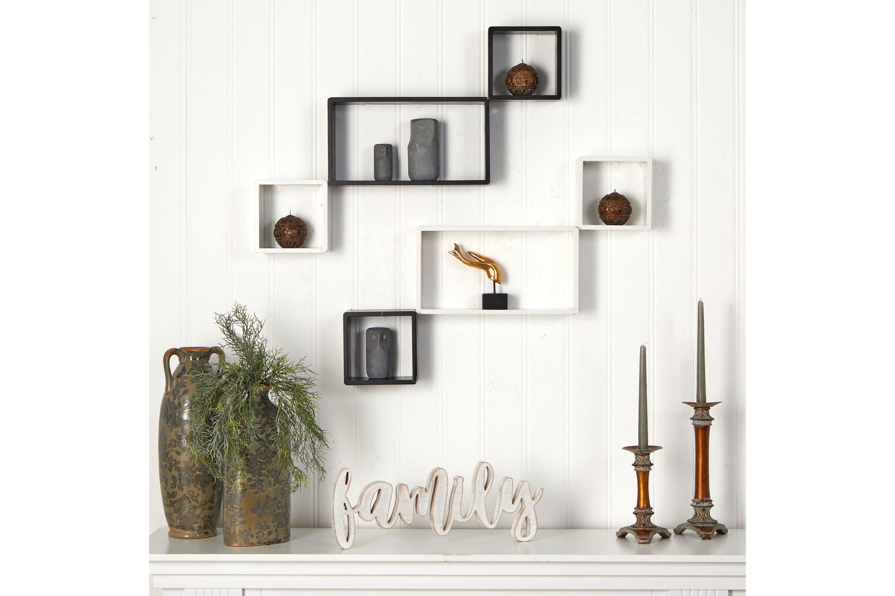 15-Inch Modern Wall Art Décor Floating Shelves (Set of 6)