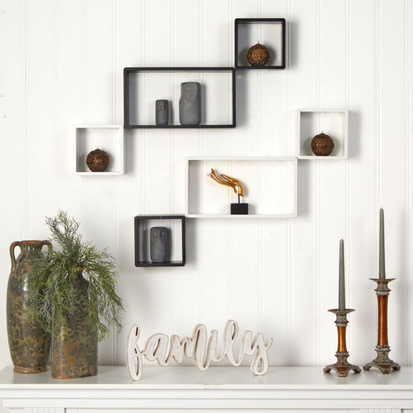 15-Inch Modern Wall Art Décor Floating Shelves (Set of 6)