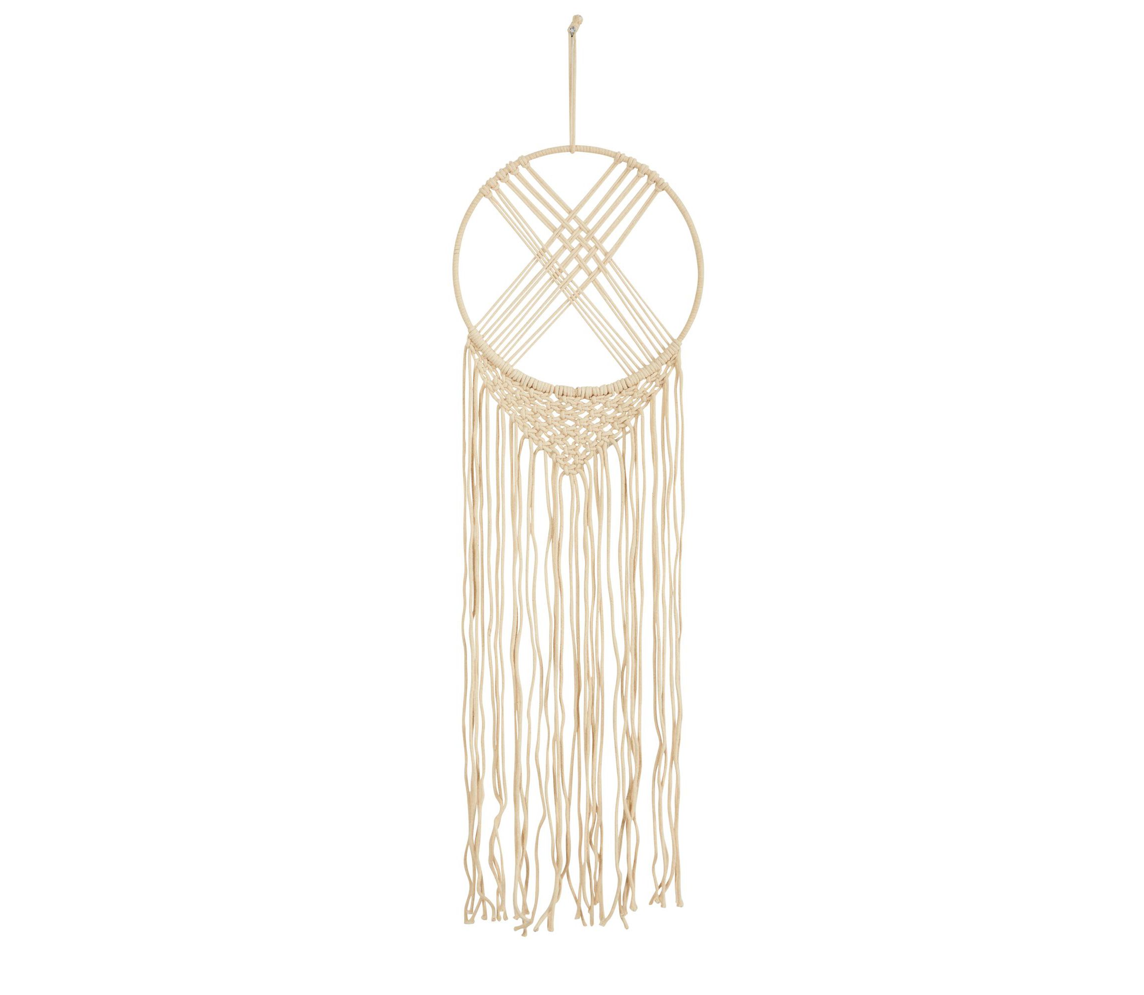 30-Inch Boho Chic Woven Dreamcatcher Macrame Wall Art Décor