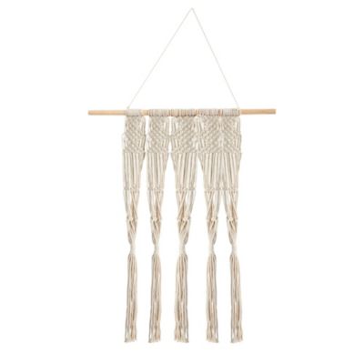Nearly Natural 2.5-Foot x 2-Foot Hand Woven Macrame Wall Hanging Decor