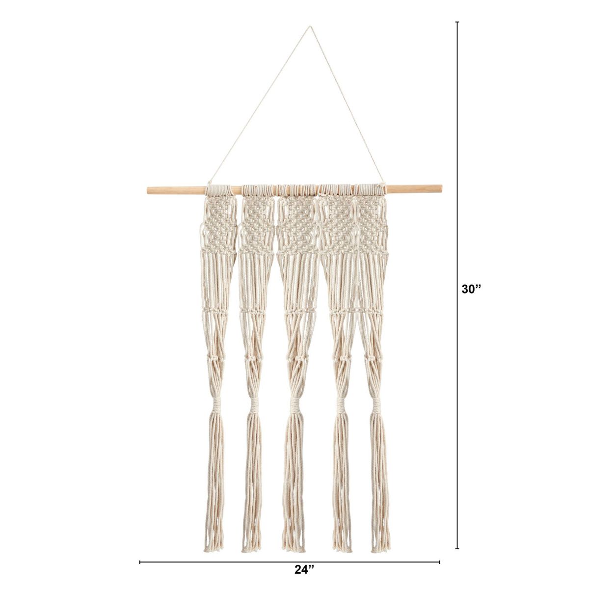 2.5-Foot x 2-Foot Hand Woven Macrame Wall Hanging Decor