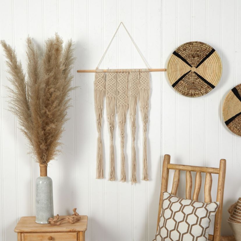 2.5-Foot x 2-Foot Hand Woven Macrame Wall Hanging Decor