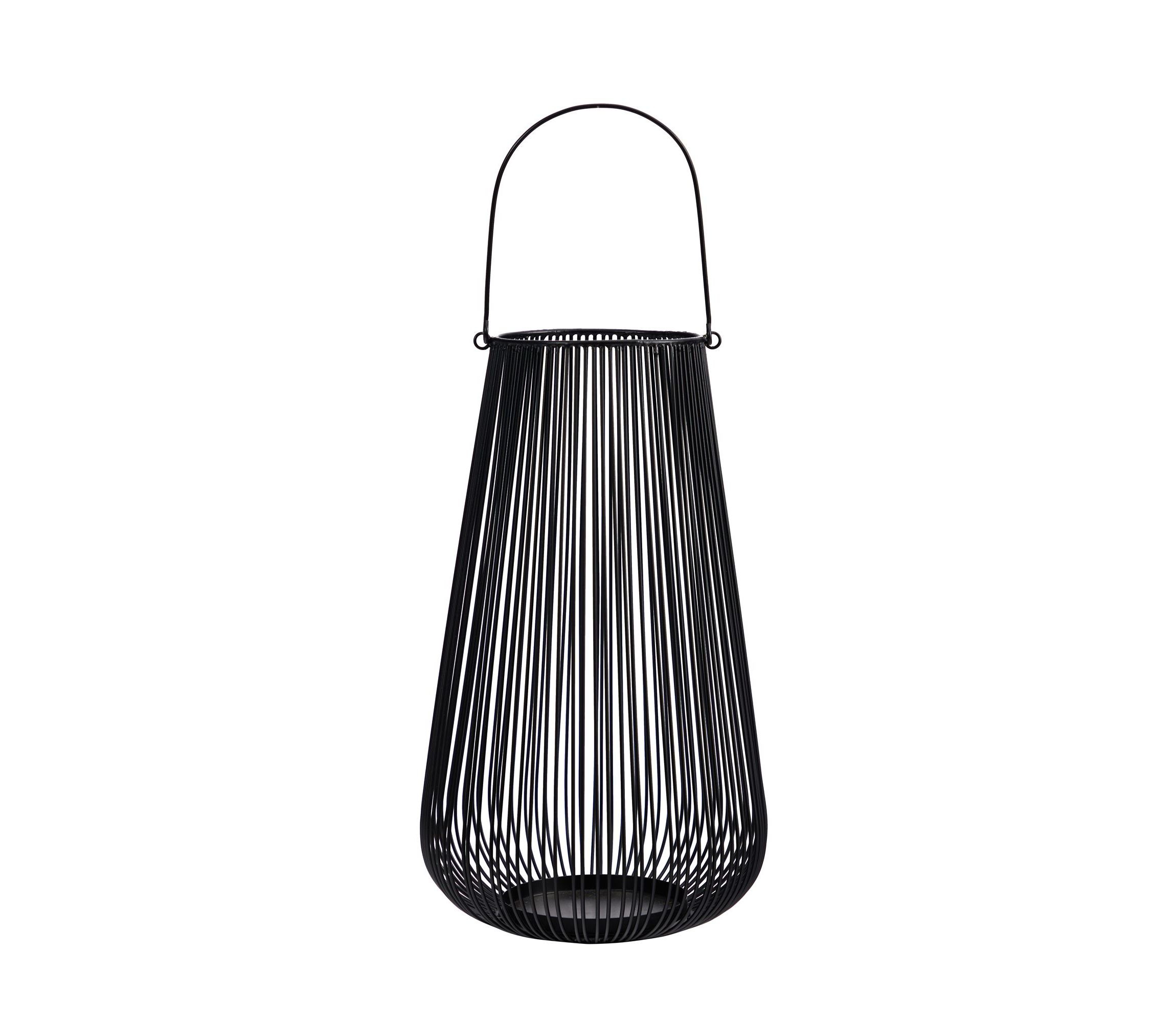 20-Inch Vintage Black Metal Wire Votive Tea Lantern Candle Holder