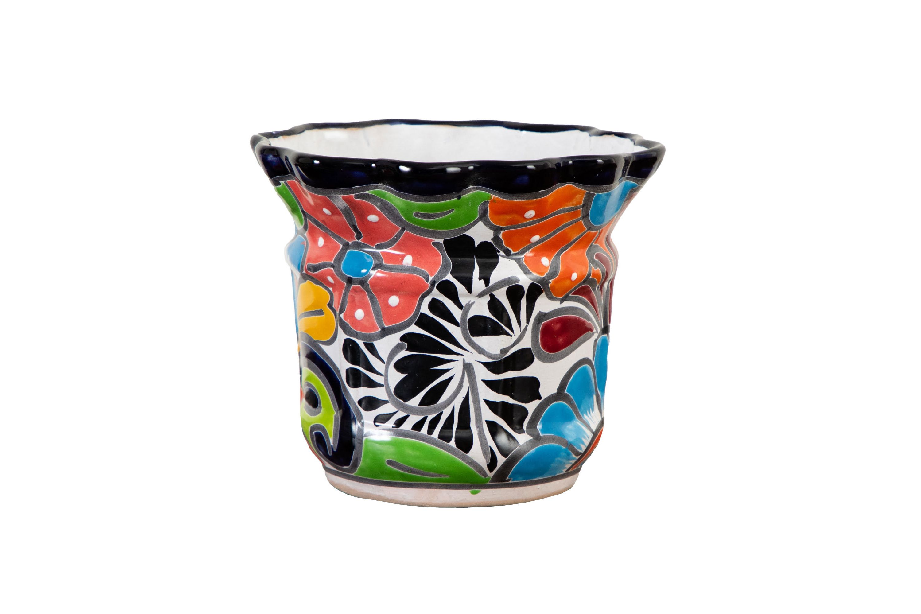 7-Inch x 8-Inch Handmade Mexican Talavera Ceramic Planter