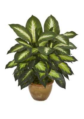 Dieffenbachia Artificial Plant in Ceramic Planter