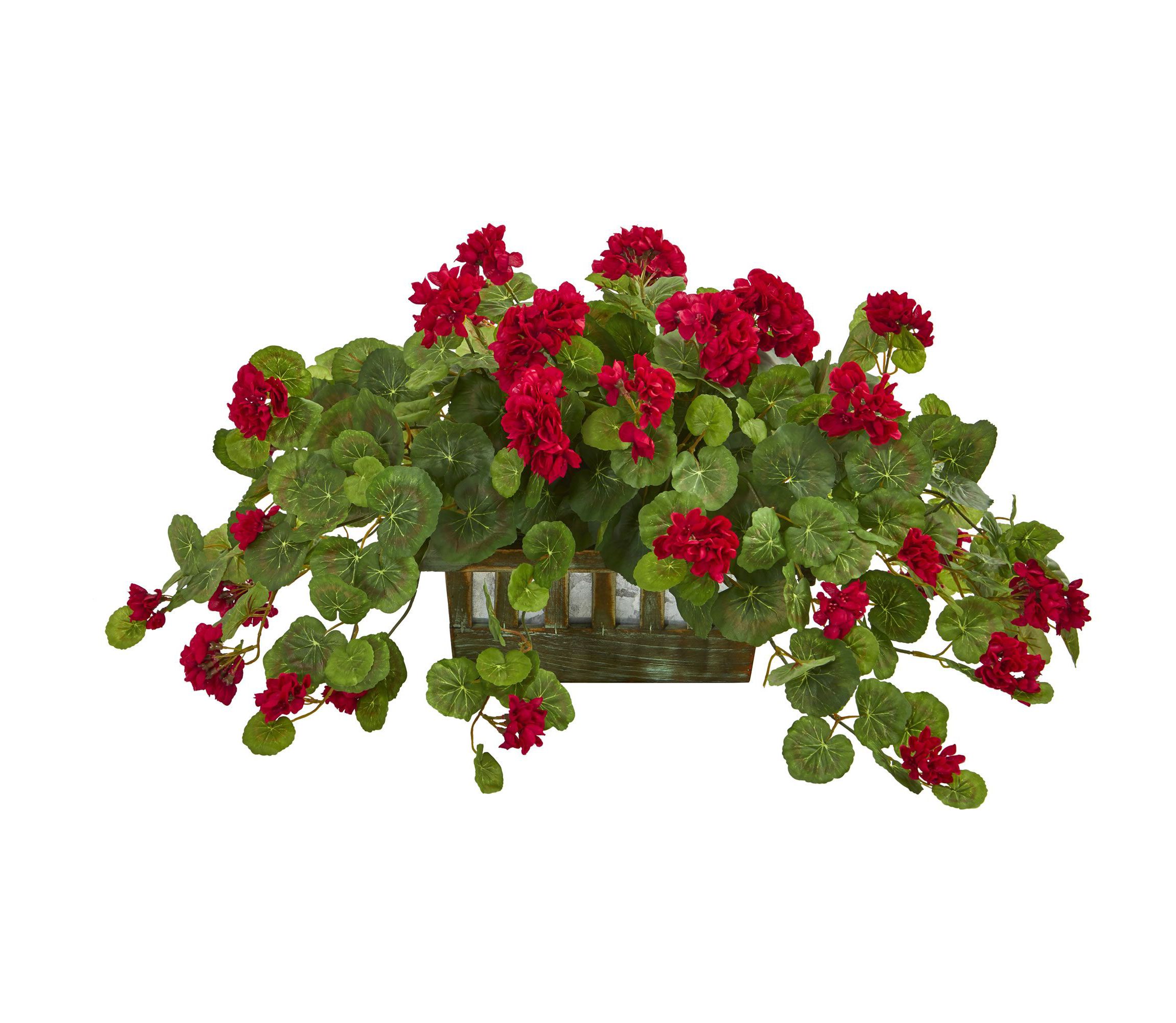Geranium Artificial Plant in Decorative Planter