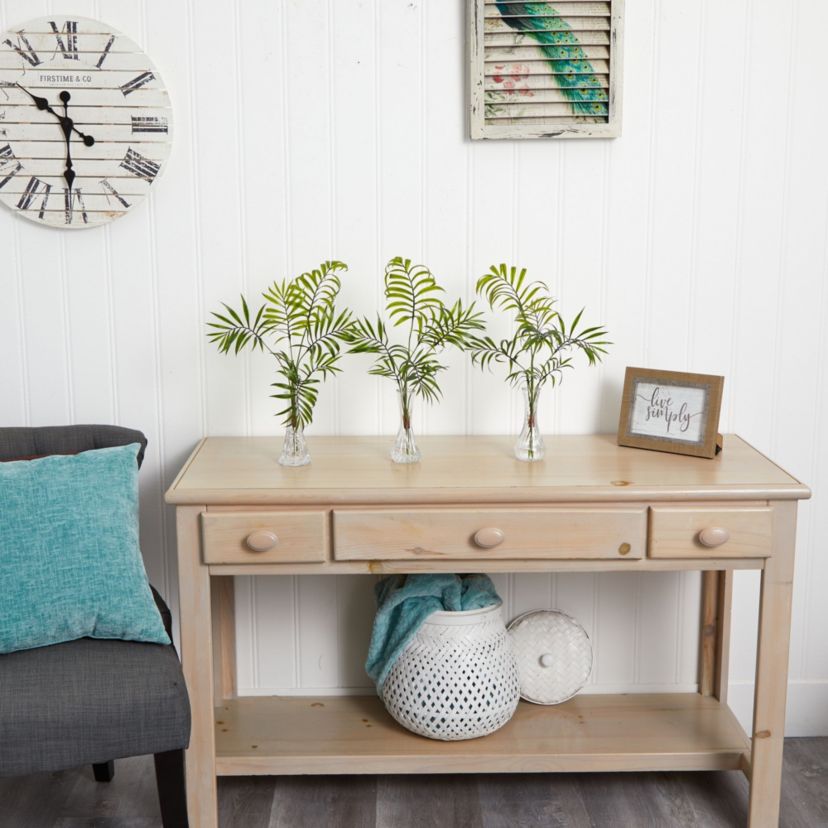 Mini Palm Artificial Plant in Vase (Set of 3)