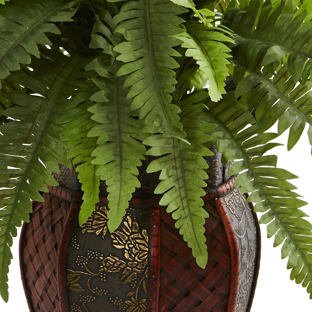 Boston Fern Artificial Plant in Decorative Planter