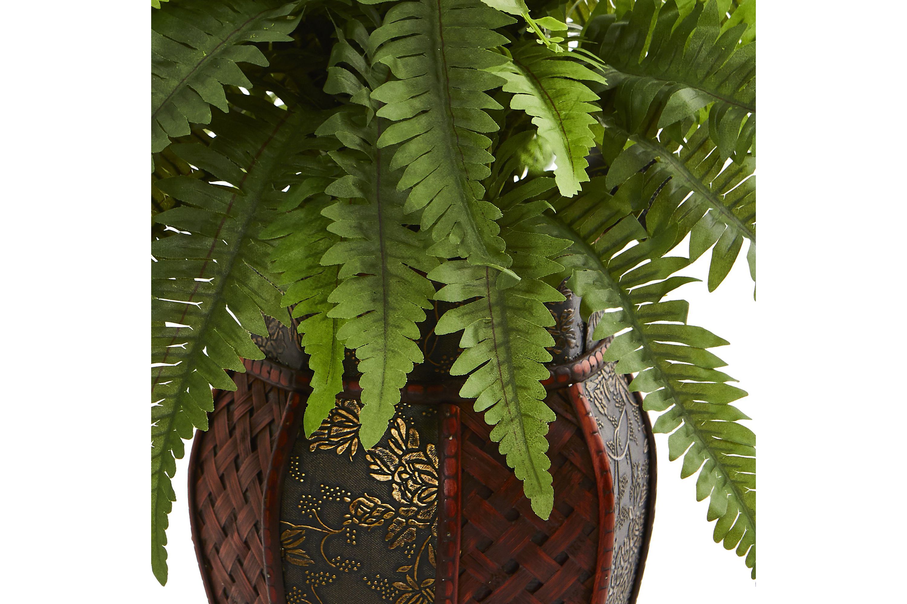Boston Fern Artificial Plant in Decorative Planter