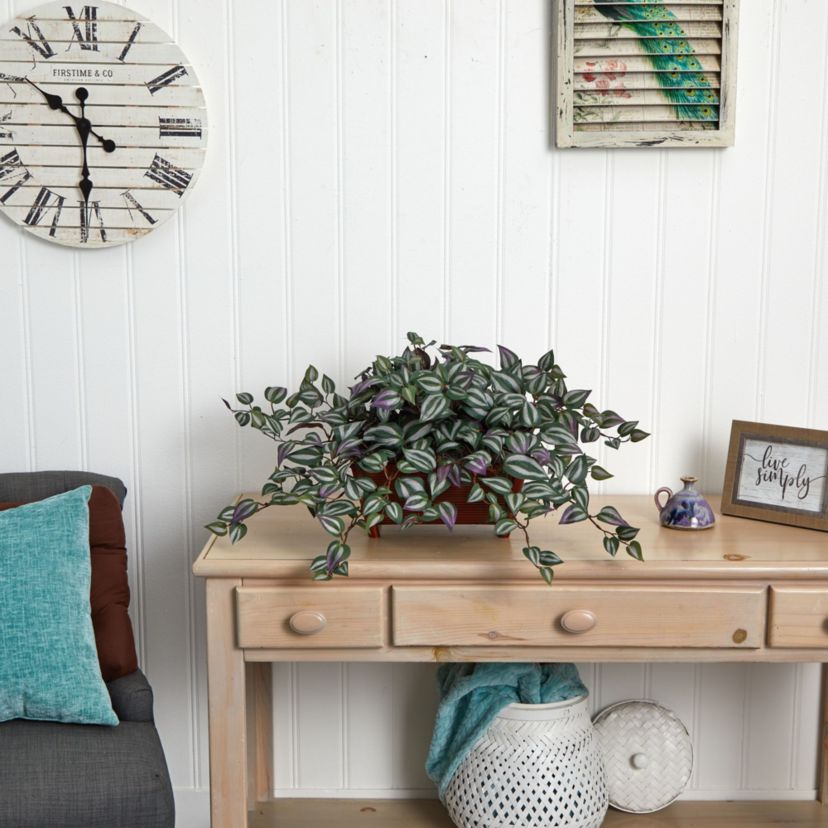 Wandering Jew Artificial Plant in Decorative Planter