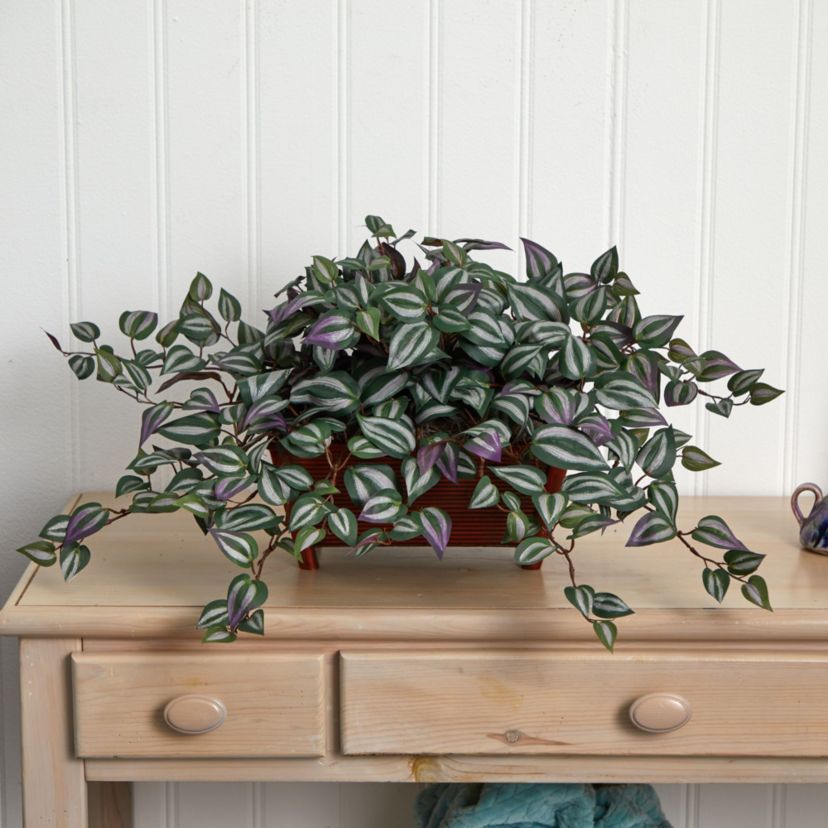 Wandering Jew Artificial Plant in Decorative Planter