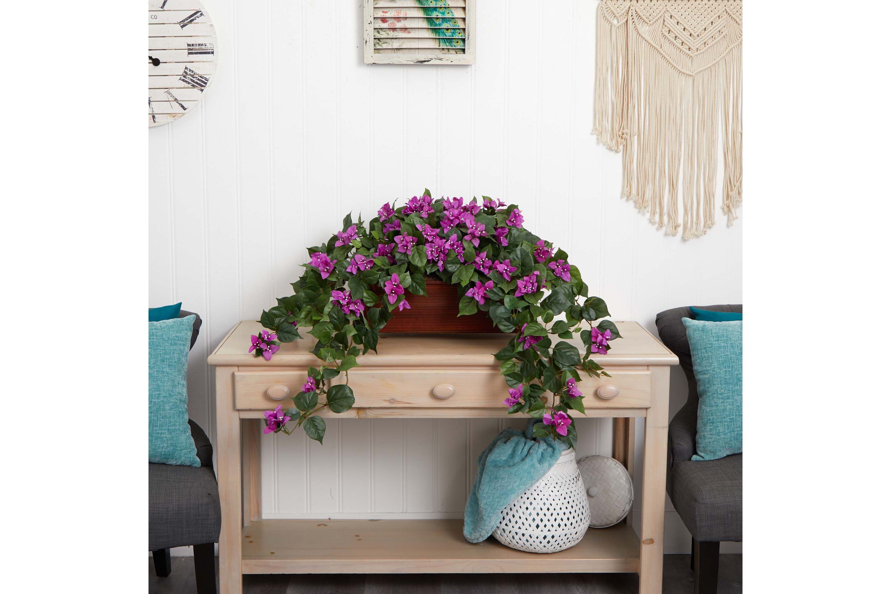 Bougainvillea Artificial Plant in Decorative Planter