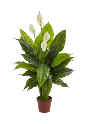 Nearly Natural Spathiphyllum Plant, Green
