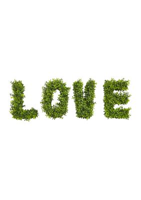 Nearly Natural Boxwood Wall Decoration Indoor/Outdoor, Green