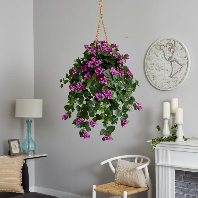 Bougainvillea Artificial Plant in Basket
