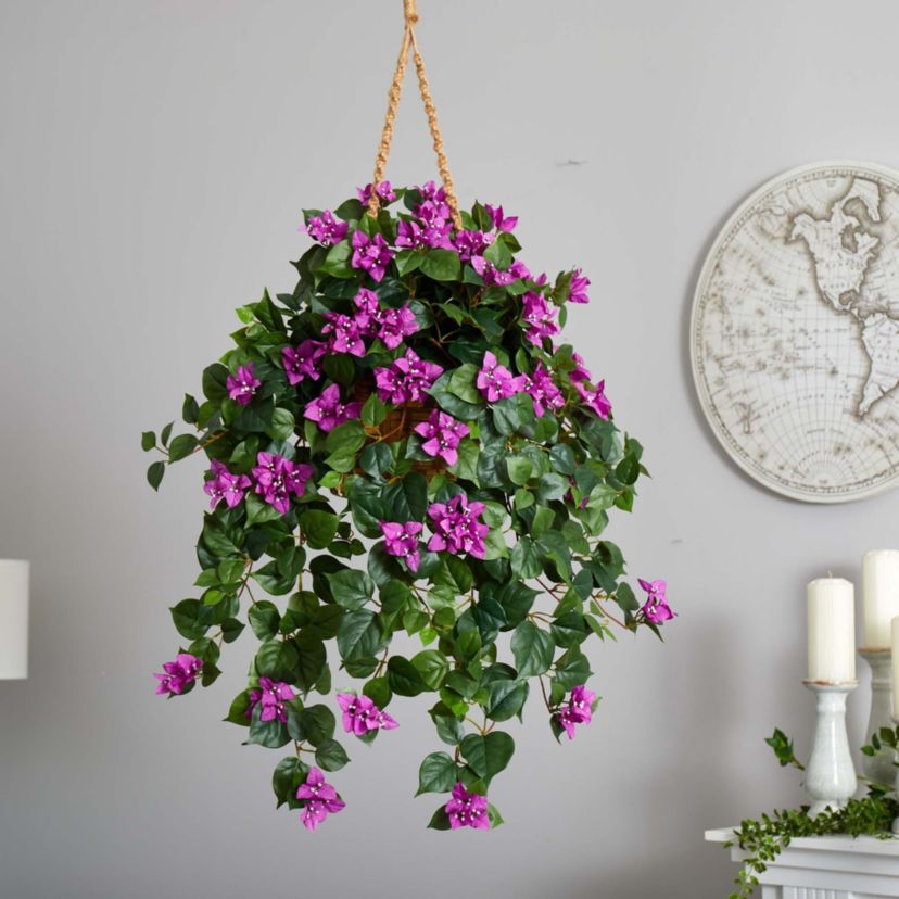 Bougainvillea Artificial Plant in Basket